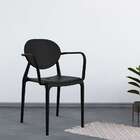 Cadeira Slick Com Braço Preta