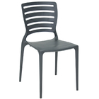 Cadeira Sofia Grafite Polipropileno E Fibra De Vidro 6un - Tr