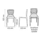 Cadeira Sofia Rosa Coral Encosto Vazado Horizontal Em Polipro