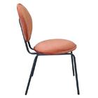 Cadeira Sofia Veludo Terracota - Fdecor