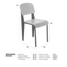 Cadeira Standard Madeira Cozinha Jantar Nordico Escandinavo J