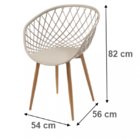 Cadeira Stela Com Braço Neew House Nude