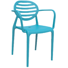 Cadeira Stripe Com Braço Azul