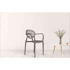 Cadeira Stripe Com Braço Cinza