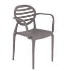 Cadeira Stripe Com Braço Cinza