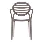 Cadeira Stripe Com Braço Cinza