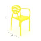 Cadeira Stripe Com Braço Limão Siciliano