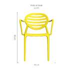 Cadeira Stripe Com Braço Limão Siciliano