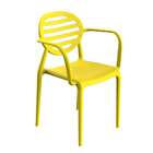 Cadeira Stripe Com Braço Limão Siciliano