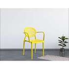 Cadeira Stripe Com Braço Limão Siciliano
