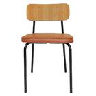 Cadeira Student Decorativa Preta Caramelo Overseas