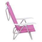 Cadeira Sunny Aluminio Sannet 6 Posicoes Rosa Bel
