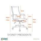 Cadeira Sydney Presidente Com Estrutura Em Aço Cromado Fratini