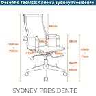 Cadeira Sydney Presidente Com Estrutura Em Aço Cromado Fratini