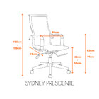 Cadeira Sydney Presidente Com Estrutura Em Aço Cromado Fratini