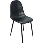 Cadeira Tânia Charla Estofada Pu Vintage Base Cor Preta - Pre