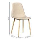 Cadeira Tania Nude E Marrom Claro