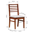 Cadeira Tiê Madeira Maciça Encosto Ripado Assento Estofado -