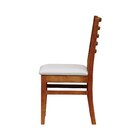 Cadeira Tiê Madeira Maciça Encosto Ripado Assento Estofado -