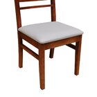 Cadeira Tiê Madeira Maciça Encosto Ripado Assento Estofado -