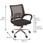 Cadeira Tok Baixa Branca Base De Rodízio - Or Design