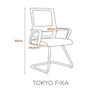 Cadeira Tokyo Fixa - Preto