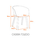 Cadeira Toledo Com Assento Em Polipropileno E Base Em Aço Fra