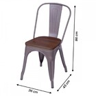 Cadeira Tolix Assento Em Madeira - Bronze