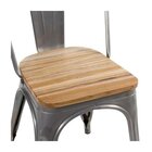 Cadeira Tolix Assento Em Madeira - Bronze