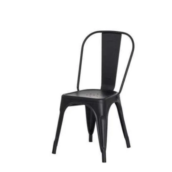 Cadeira Tolix Iron Aço Carbono Industrial  - Preto Fosco