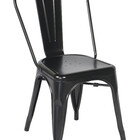 Cadeira Tolix Iron Aço Carbono Industrial - Preto