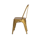Cadeira Tolix Iron Design Chrome Gold