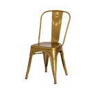 Cadeira Tolix Iron Design Chrome Gold