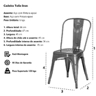 Cadeira Tolix Iron Design Chrome Gold