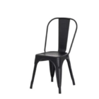 Cadeira Tolix Iron Design Preto  Aço Industrial Sala Cozinha