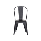 Cadeira Tolix Iron Design Preto Fosco Aço Industrial Sala Coz