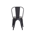 Cadeira Tolix Iron Design Preto Fosco Aço Industrial Sala Coz