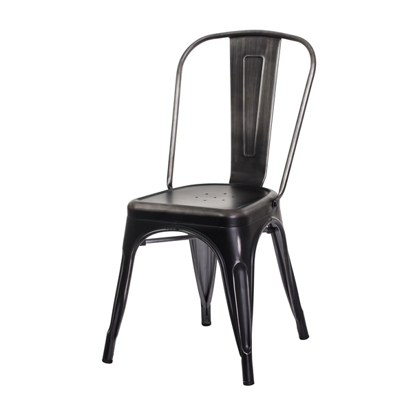 Cadeira Tolix Iron Design Preto Vintage