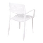 Cadeira Tramontina Amélia Com Braços Branco Empilhável Em Pol