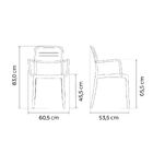 Cadeira Tramontina Amélia Com Braços Branco Empilhável Em Pol