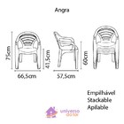 Cadeira Tramontina Angra Basic Com Braços Em Polipropileno Br