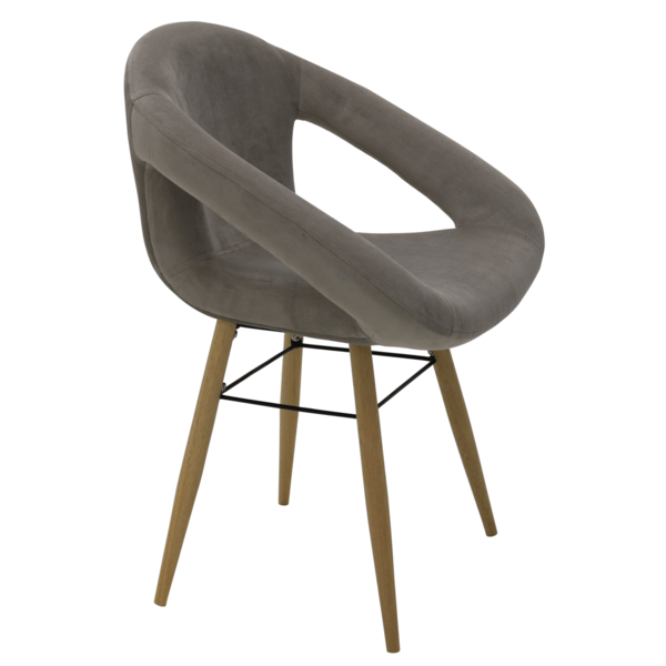 Cadeira Tramontina Delice Estofada Cinza Em Polietileno Com B