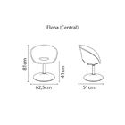 Cadeira Tramontina Elena Branca Base Central Giratória Aço Cr