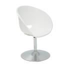 Cadeira Tramontina Elena Branca Base Central Giratória Aço Cr