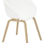 Cadeira Tramontina Elena Branca Base Madeira