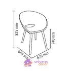 Cadeira Tramontina Elena Branca Base Madeira