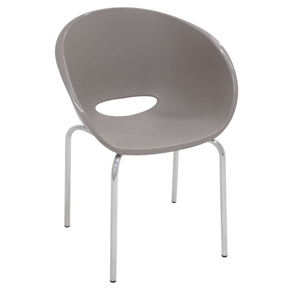 Cadeira Tramontina Elena Camurça Em Polipropileno Com Pernas