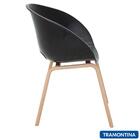 Cadeira Tramontina Elena Preta Em Polipropileno Com Base De M