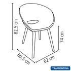 Cadeira Tramontina Elena Preta Em Polipropileno Com Base De M