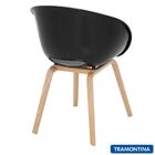 Cadeira Tramontina Elena Preta Em Polipropileno Com Base De M